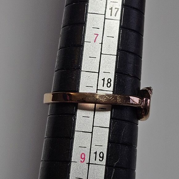 Rose Gold Tone Clear Rhinestone Infinity Ring Size 8 - Picture 6 of 11